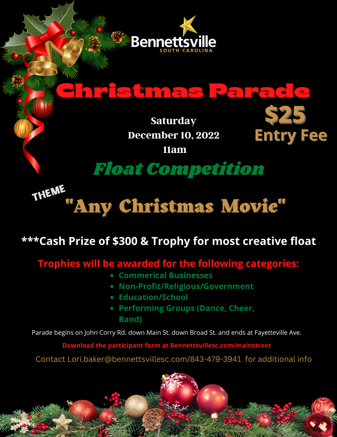 Christmas Parade Flyer 2022
