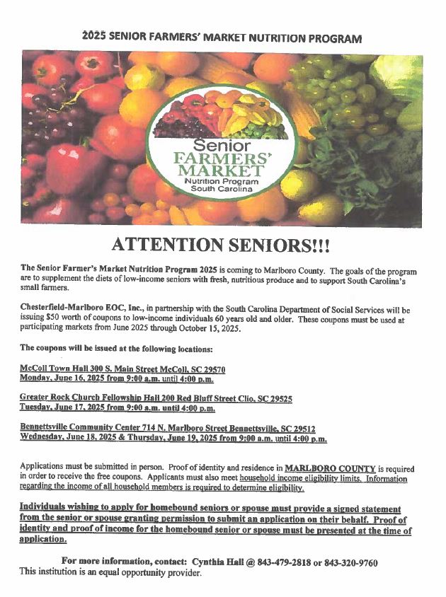 EOC Nutrition Program  Vouchers 2025