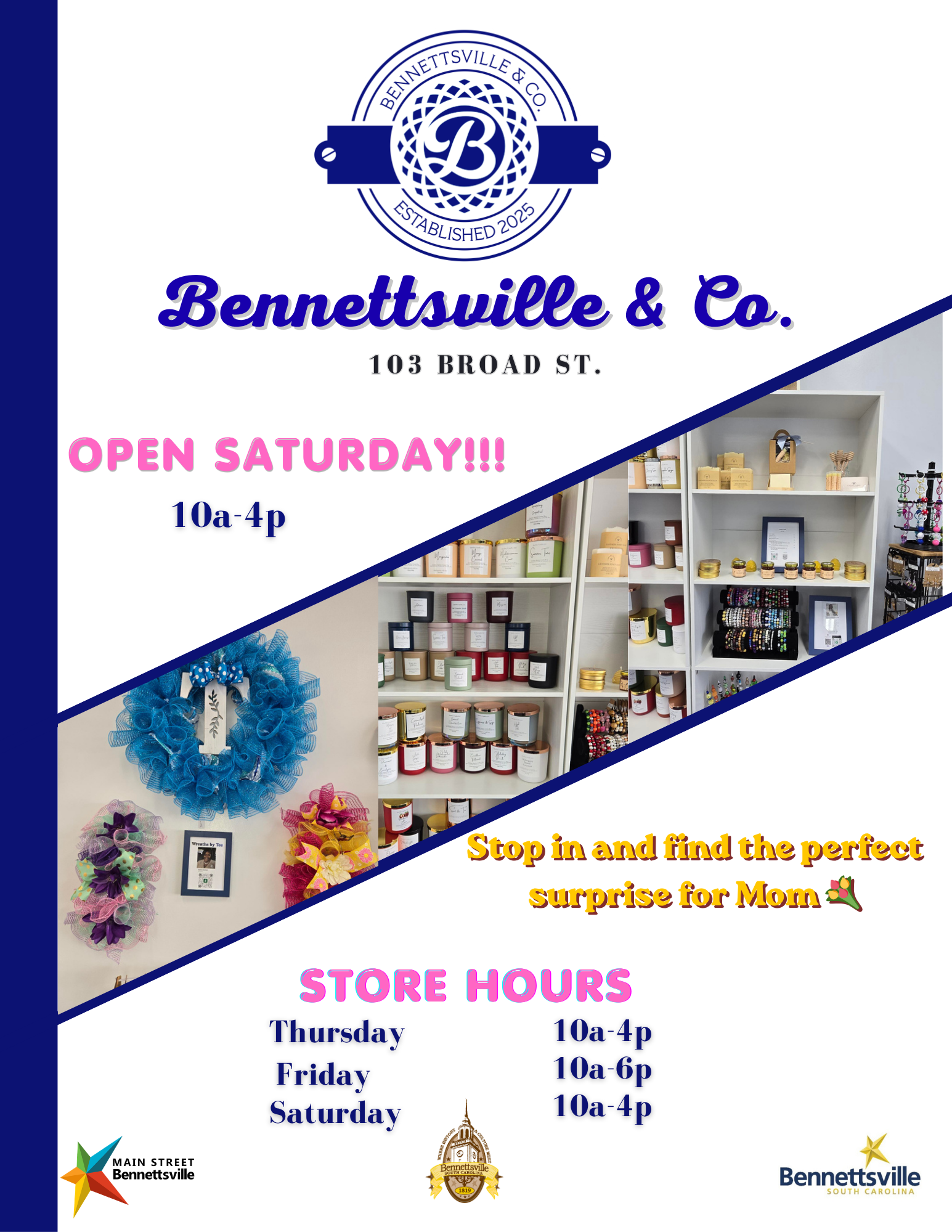 Bennettwsville & Co. Mother's Day Flyer 