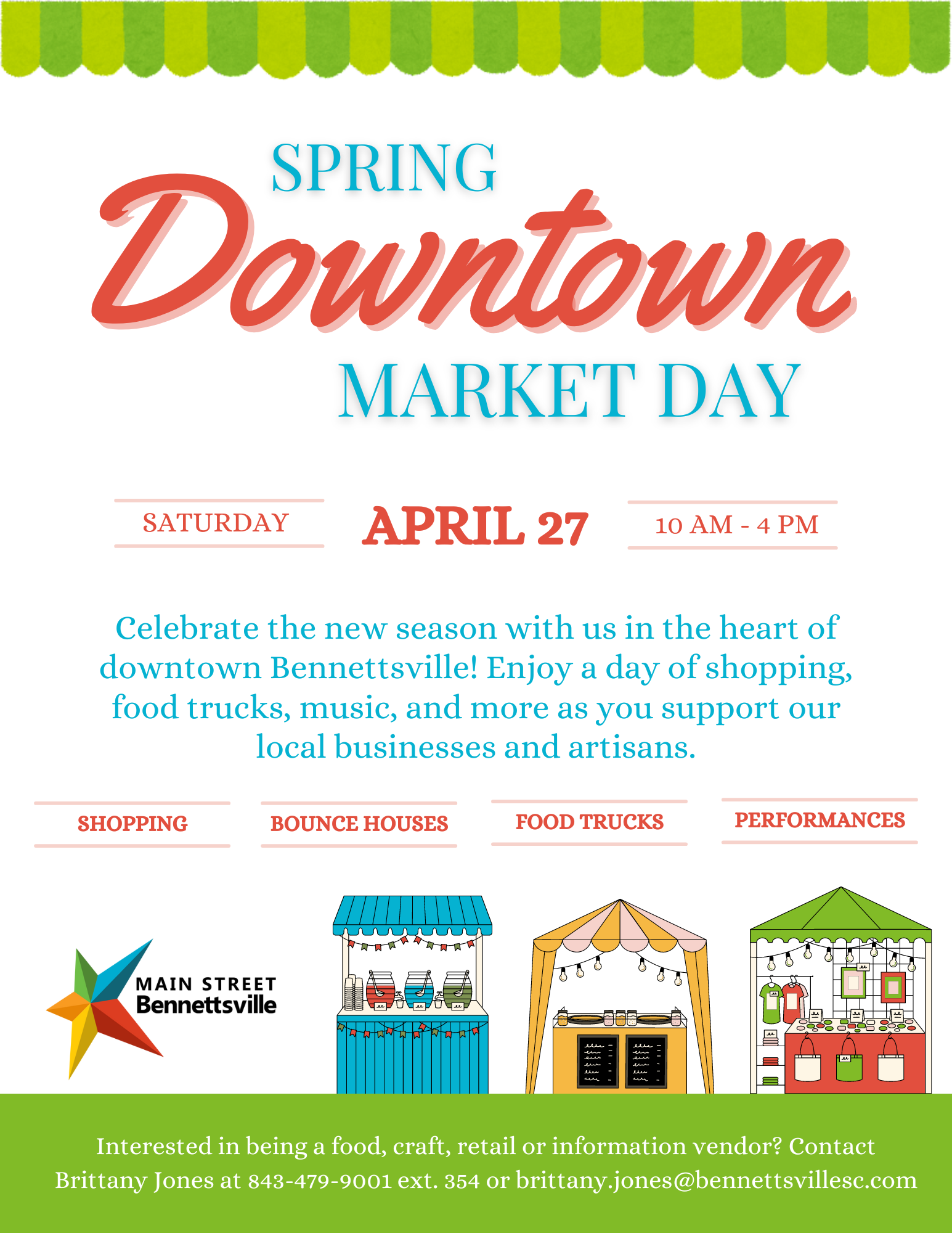spring Downtown market day flyer