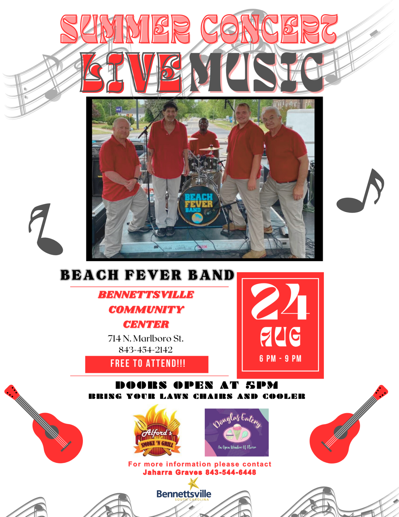 Summer Concert Free to Attend!!! City of SC